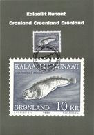 GROENLAND CARTE MAXIMUM  NUM.YVERT 142 POISSON - Maximumkaarten