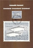 GROENLAND CARTE MAXIMUM  NUM.YVERT 128 FAUNE POISSON SAUMON - Cartas Máxima