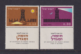 ISRAEL - 1963 Settlements Set Never Hinged Mint - Unused Stamps (with Tabs)