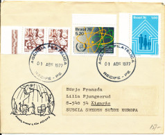 Brazil Cover Sent To Sweden 1-4-1977 Topic Stamps - Briefe U. Dokumente