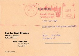 DDR Brief AFS Rat Der Stadt Dresden 1978 - Maschinenstempel (EMA)