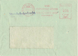 DDR Brief AFS VEB Textilwerke Mülsen - Franking Machines (EMA)