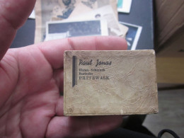 Old Cardboard Box Paul Jonas Uhren Schmuck Bestecke Pritzwalk 7x5x2 Cm - Koffer
