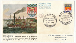 FRANCE - Env. FDC 1F Armoiries De Bordeaux - Bordeaux - 15 Novembre 1958 - 1950-1959