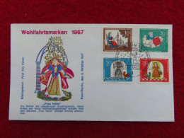 Berlin 310 - 313 Ersttagsbrief 3. 10. 1967, Wohlfahrt - Märchen Der Brüder Grimm - Frau Holle - 1948-1970