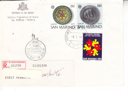 SAN MARINO  1976 -  Sassone  967/8 - Europa - Cartas & Documentos