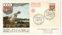 FRANCE - Env. FDC 3f Armoiries De Nantes - Nantes - 15 Novembre 1958 - 1950-1959