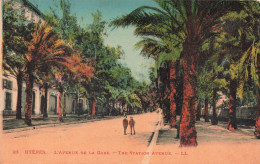 FRANCE - Hyères - L'Avenue De La Gare - The Station Avenue - LL - Carte Postale Ancienne - Hyeres