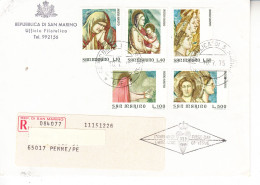 SAN MARINO  1975 -  Sassone  938/42 - Anno Santo - Storia Postale