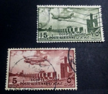 Egypt 1953 - Complete Airmail Set - Airplane (Douglas) Over Delta Dam -1953/ 55, VF - Oblitérés