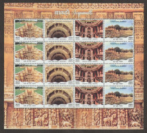 India 2017 Stepwells 4 Different In Vertical Strip Of 4 MINT SHEETLET Good Condition (SL-173) - Neufs