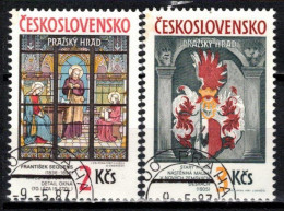 Tchécoslovaquie 1987 Mi 2909-10 (Yv 2720-1), Obliteré - Usados