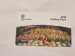 JAMAICA-(JM-C&W-WTK-0077B-JAM-P85)-Jamaican Fruits-(Plastic)-(53)-(3038-4056-8376)-(J$50)-prepiad Card+1card Prepiad - Giamaica