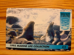 Prepaid Phonecard United Kingdom, International Phonecard - Marine Life, Seal - Emissions Entreprises