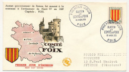 FRANCE - Env. FDC 50c Blason Du Comté De Foix - Foix - 19 Nov 1955 - 1950-1959