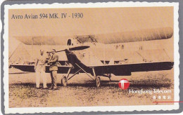 HONG KONG - Avro Avian 594 MK.IV-1930, Hong Kong Telecom Telecard $100, Tirage 5000, 12/95, Used - Hong Kong