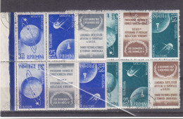 Espace - Satellites - Roumanie - Yvert PA 69 / 72 Oblitérés - Avec Vignette - Tête Bêche - Valeur 150 Euros - Rare - - Used Stamps
