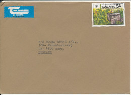 Tanzania Cover Sent To Denmark Single Franked - Tanzanie (1964-...)