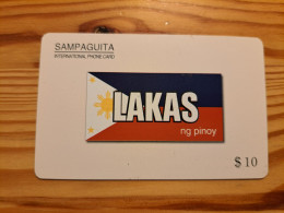 Prepaid Phonecard South Korea, Sampaguita - Flag - Corée Du Sud
