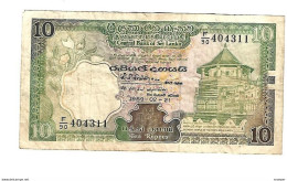 *sri Lanka 10 Rupees 1989  96c - Sri Lanka