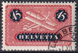 Schweiz Suisse 1937: "Biplane" Zu F8z (geriffelt) Mi 183z Yv PA8 (grillé) ⊙ KILCHBERG (ZÜRICH) 1.XII.4? (Zu CHF 70.00) - Used Stamps