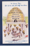 CPA Montenegro Chien Dog Satirique Serbie Caricature Apiculture Abeille Non Circulée - Montenegro