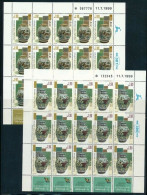 ISRAEL 1999 JOINT ISSUE WITH SLOVAKIA JEWISH HERITAGE SHEETS OF 15 STAMPS MNH - Ungebraucht (mit Tabs)