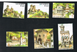 SAN MARINO - UN 1881.1886 - 2002 SERIE TURISTICA  (COMPLET SET OF 6 STAMPS, BY BF)   - MINT ** - Ungebraucht