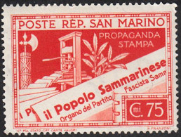 SAN MARINO  SCOTT NO 208  MINT HINGED  YEAR  1943 - Neufs