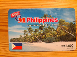 Prepaid Phonecard South Korea, CM Philippines - Corea Del Sud