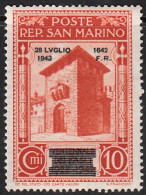 SAN MARINO  SCOTT NO 216  MINT HINGED  YEAR  1943 - Ongebruikt