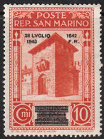 SAN MARINO  SCOTT NO 216  MINT HINGED  YEAR  1943 - Neufs