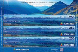 Kyrgyzstan 2023 (G1) Tien Shan - Chaar Tash Range - Mountains Berge Montagnes - Naryn River - Flüsse MNH ** Sheet - Kyrgyzstan