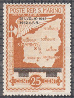 SAN MARINO  SCOTT NO C26  MINT HINGED  YEAR  1943 - Luchtpost