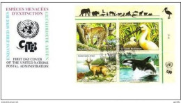 United Nations VIENNA 2000 MICHEL NO: 303-306 FDC - Hojas Y Bloques