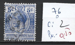 HONDURAS BRITANNIQUE 76 Oblitéré Côte 2 € - Honduras Britannico (...-1970)