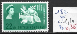 HONDURAS BRITANNIQUE 182 ** Côte 1.10 € - Honduras Británica (...-1970)