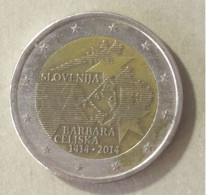 2014 -  SLOVENIA - MONETA IN EURO -  (COMMEMORATIVA)  DEL VALORE DI 2,00  EURO -  USATA- - Slowenien