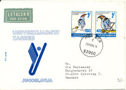 Yugoslavia Cover Sent To Denmark Maribor 29-9-1986 Topic Stamps - Lettres & Documents