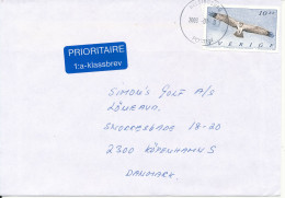 Sweden Cover Sent To Denmark Helsingborg 7-1-2003 Single Franked Bird Of Pray - Cartas & Documentos