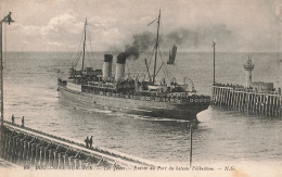 FRANCE - Boulogne Sur Mer - Les Jetées - Entrée Au Port Du Bateau Folkestone - Carte Postale Ancienne - Boulogne Sur Mer