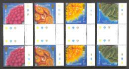 Hong Kong Sc# 708-711 MNH Gutter Pairs 1994 Corals - Unused Stamps