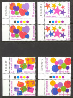 Hong Kong Sc# 661-664 MNH Gutter Pairs 1992 Greetings Stamps - Ongebruikt