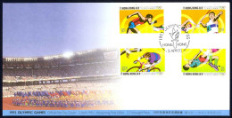 Hong Kong Sc# 624-627 FDC Combination 1992 4.2 Olympics - Cartas & Documentos