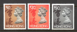 Hong Kong Sc# 651C-651E MNH 1992-1996 $5 Brown QEII & Chinese Characters - Nuovi