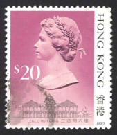 Hong Kong Sc# 503c Used (c) 1990 $20 QEII Definitive - Usados