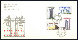 Hong Kong Sc# 457-460 FDC Combination 1985 Modern Architecture - Briefe U. Dokumente