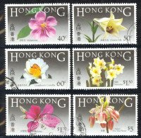 Hong Kong Sc# 451-456 Used 1985 Indigenous Flowers - Nuovi