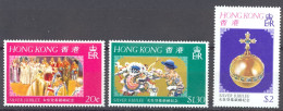 Hong Kong Sc# 335-337 MNH 1977 QEII Silver Anniversary - Ongebruikt