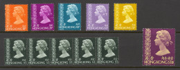 Hong Kong Sc# 275-284 (Assorted) MNH 1973 Elizabeth II - Ungebraucht